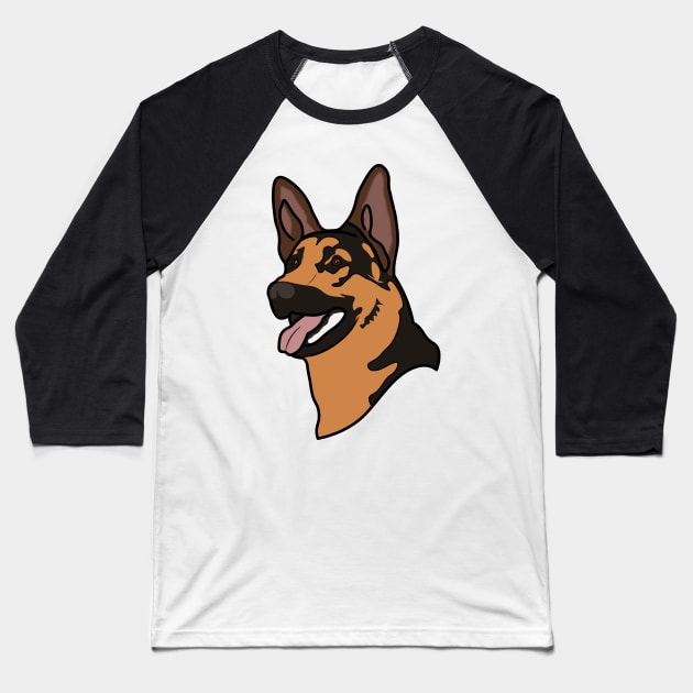 German Shepherd Guard Police Dog K9 Baseball T-Shirt by charlescheshire